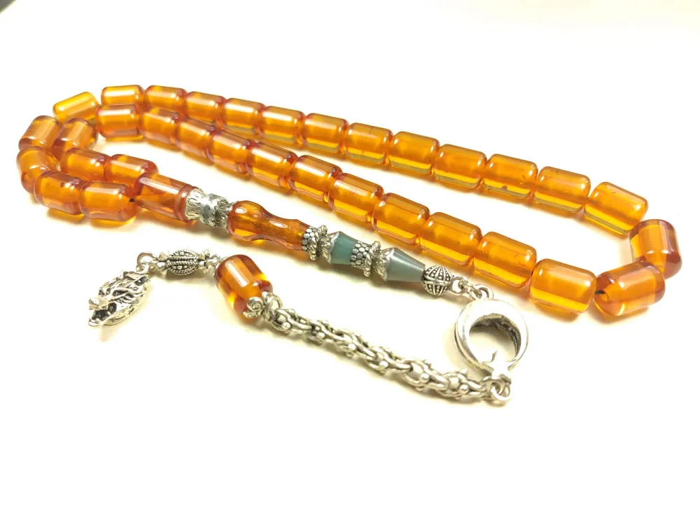 925 Ayar Gümüş Nakkaş İmame Sıkma Kehri̇bar