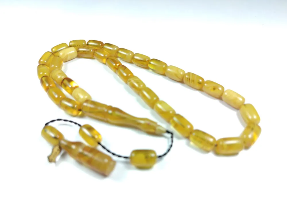 Muhammed Taci̇r Usta İşi̇ İmzalı Mühürlü Sıkma Kehri̇bar küçük resim 3