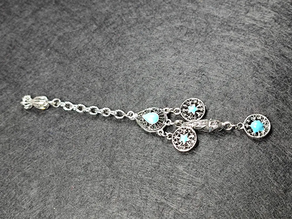 Usta İşçi̇li̇kli̇ Gümüş Kaplama Tesbi̇h Püskülü küçük resim 3