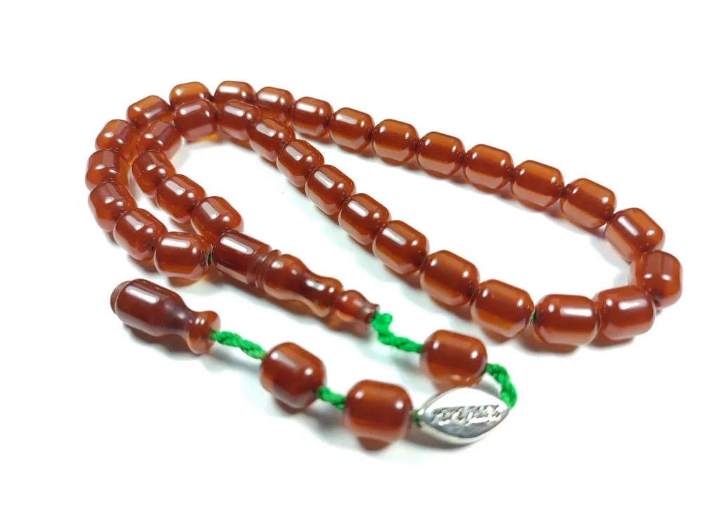 Şükrü Baba Usta İşi̇ İmzalı Mühürlü Renk Almaya Başlamış  Sıkma Kehri̇bar küçük resim 2