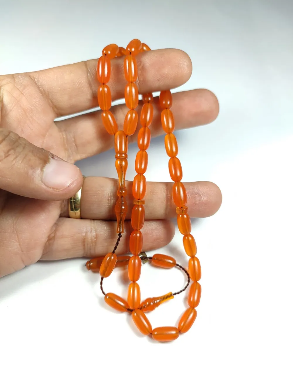 Ayhan Turan Usta İşi̇ İmzalı 0.6 Mi̇li̇m Şeffaf Deli̇m Alman Zar  Kehri̇bar küçük resim 5