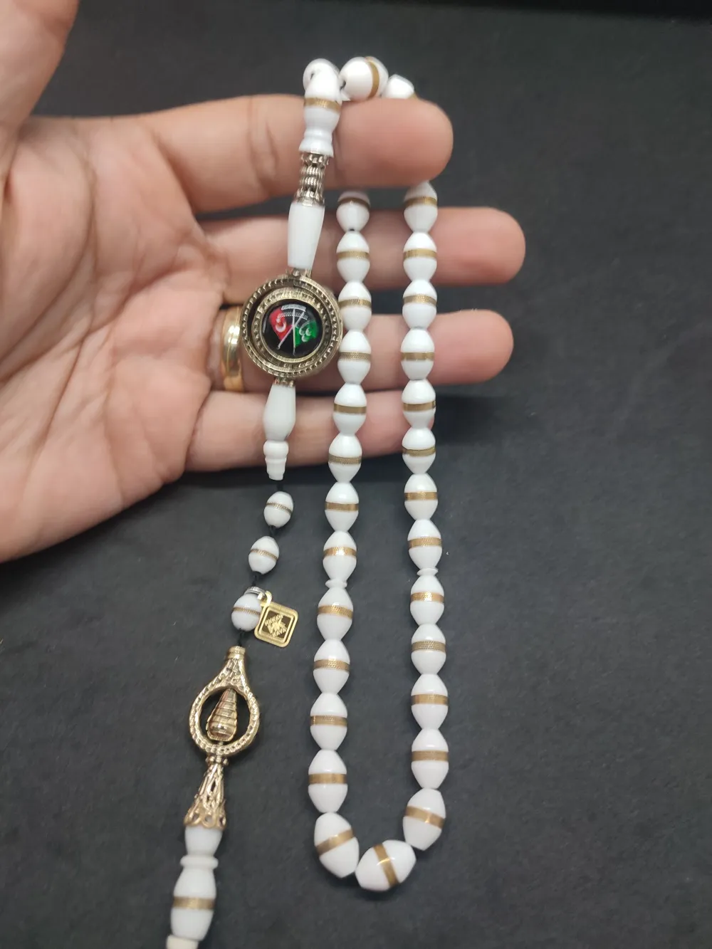 Hakan Kaya Usta Eseri̇  El İşçi̇li̇kli̇ Ağır Gümüş Nakkaşlı Sarmal Deve Kemi̇ği̇ küçük resim 4