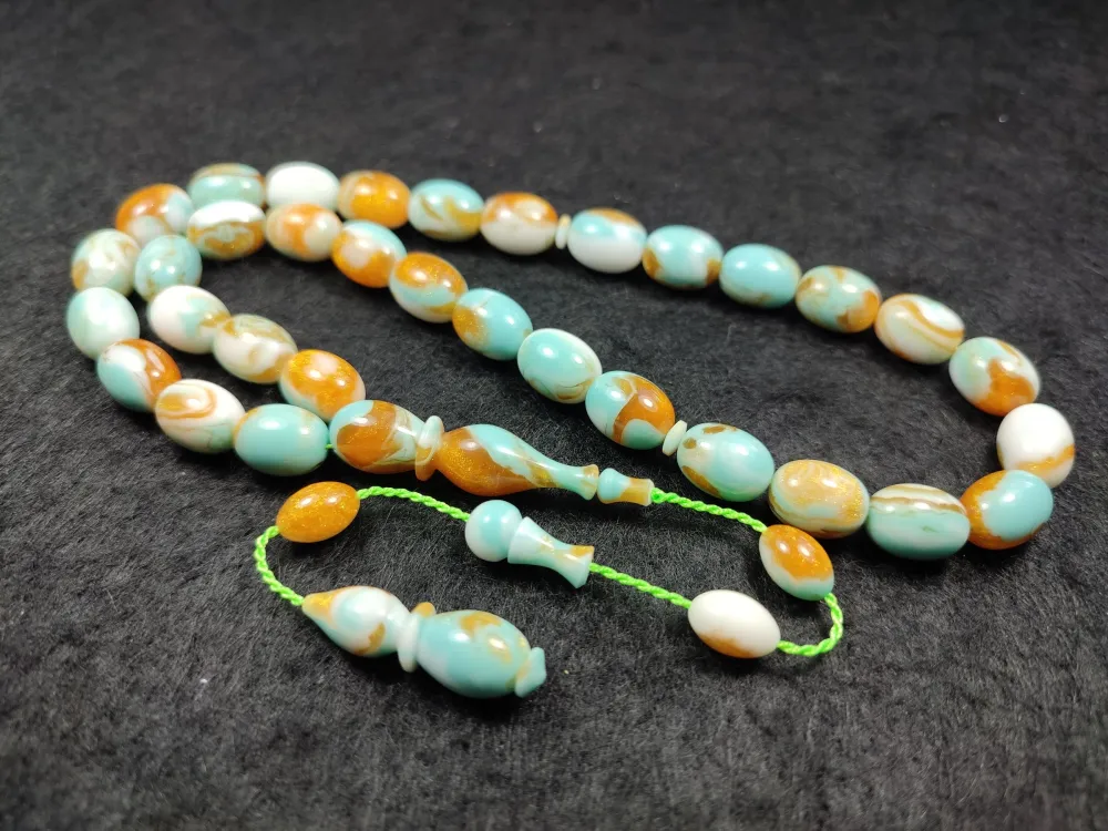 Ari̇f Baran Usta İşi̇ Si̇kkeli̇ Altın Parçacıklı  Ari̇zona Fi̇ruze küçük resim 3