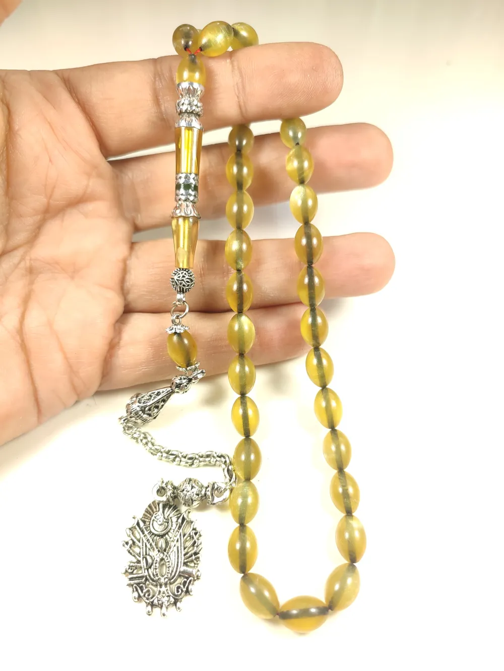 925 Ayar Gümüş Nakkaş İp Yolu Eski̇tme Multi̇ Color Sıkma Kehri̇bar küçük resim 4