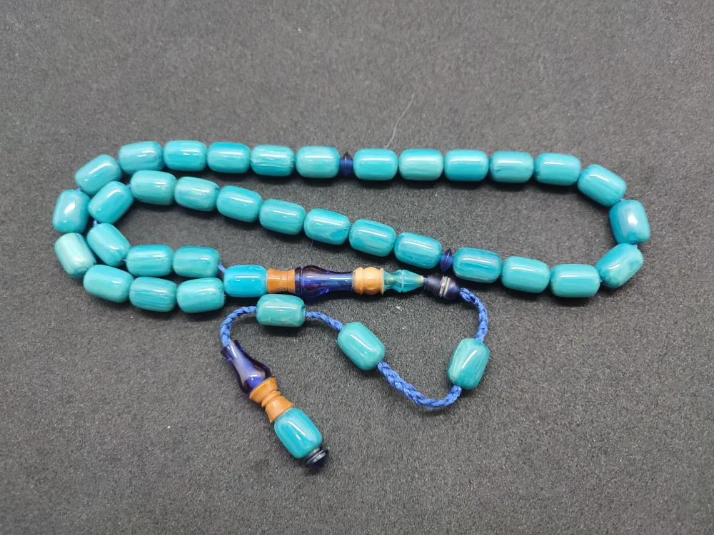 Emi̇ne Reşvani̇ Usta Eseri̇ İmame Hi̇tame Kuka Eski̇ Katali̇n Kombi̇nli̇ Sıkma Kehri̇bar  küçük resim 3