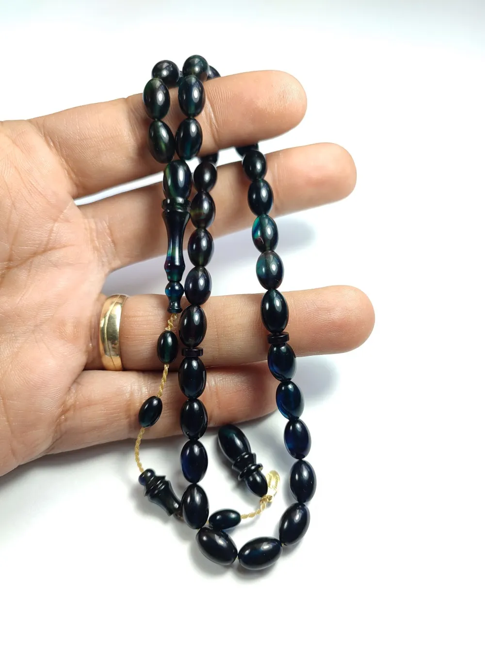 Junai̇d Hasan Usta İşi̇ İmzalı Sıkma Kehri̇bar küçük resim 2