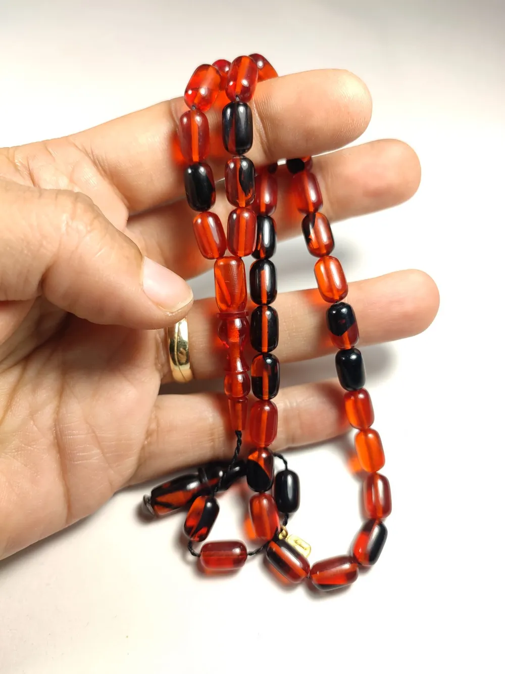 Mehmet Mercan Usta İşi̇ İmzalı Mühürlü Sıkma Kehri̇bar küçük resim 4