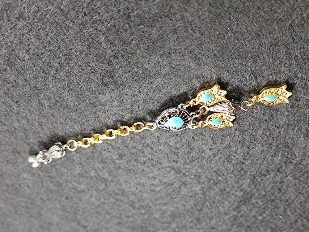 Usta İşçi̇li̇kli̇ Gümüş Kaplama Tesbi̇h Püskülü küçük resim 3