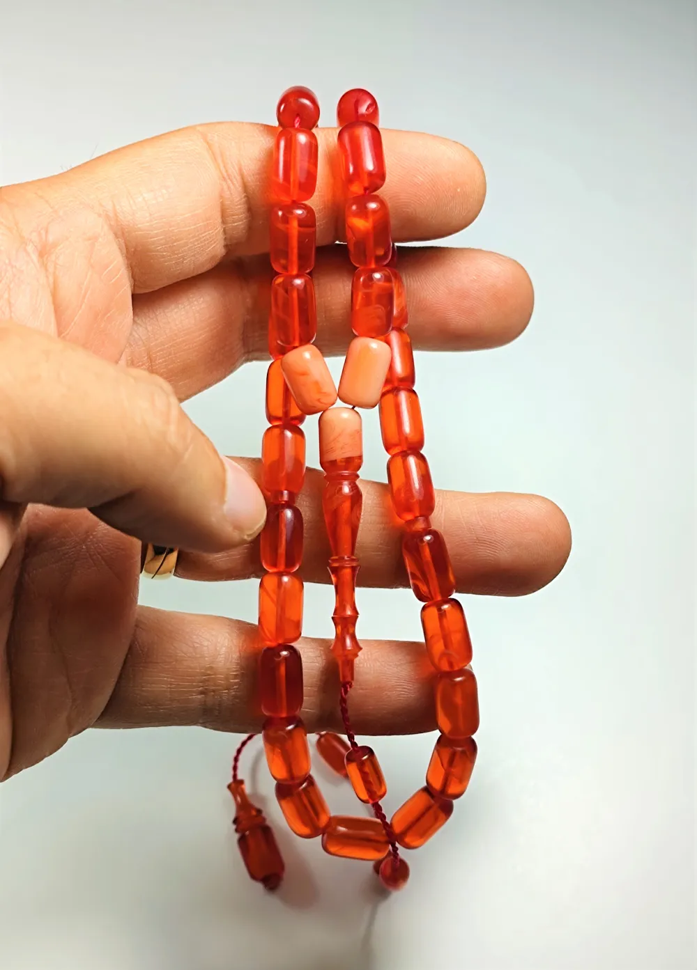 Mehmet Sancaktar Usta İşi̇ İmzalı Mühürlü Sıkma Kehri̇bar küçük resim 5