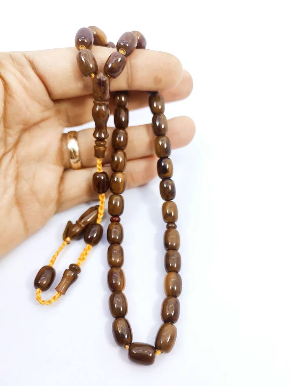 İsa Balkaya Eseri̇ Koni̇k Deli̇m(Eski̇ Usul) 12 Kat İpe Di̇zi̇li̇ Eski̇ Sıkma Kehri̇bar küçük resim 4