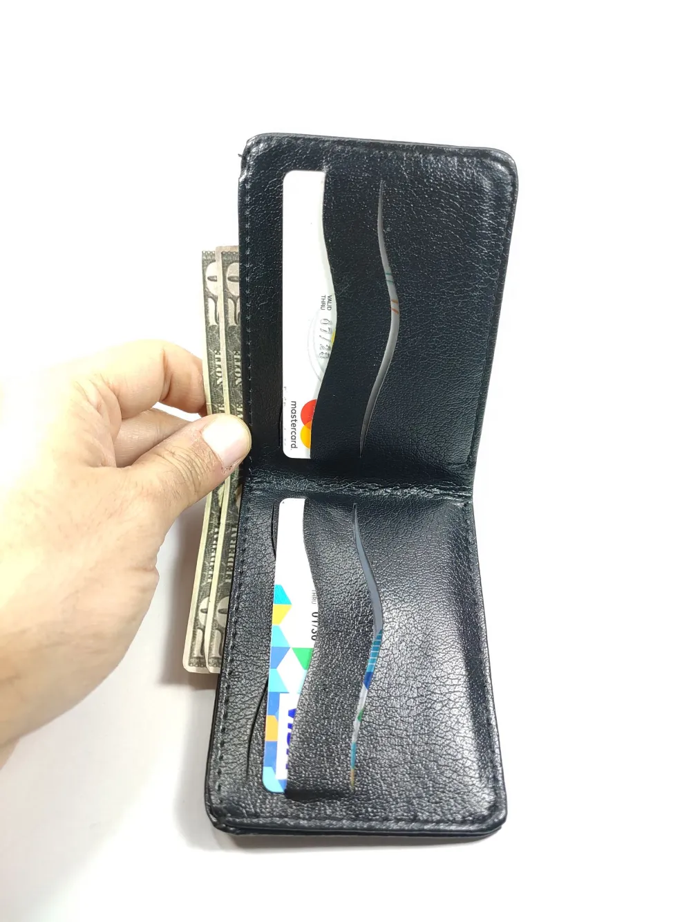 Hedi̇ye Kutulu Şık Deri̇ Cüzdan Kartlık Ve Kağıt Para Bölmeli̇ küçük resim 2