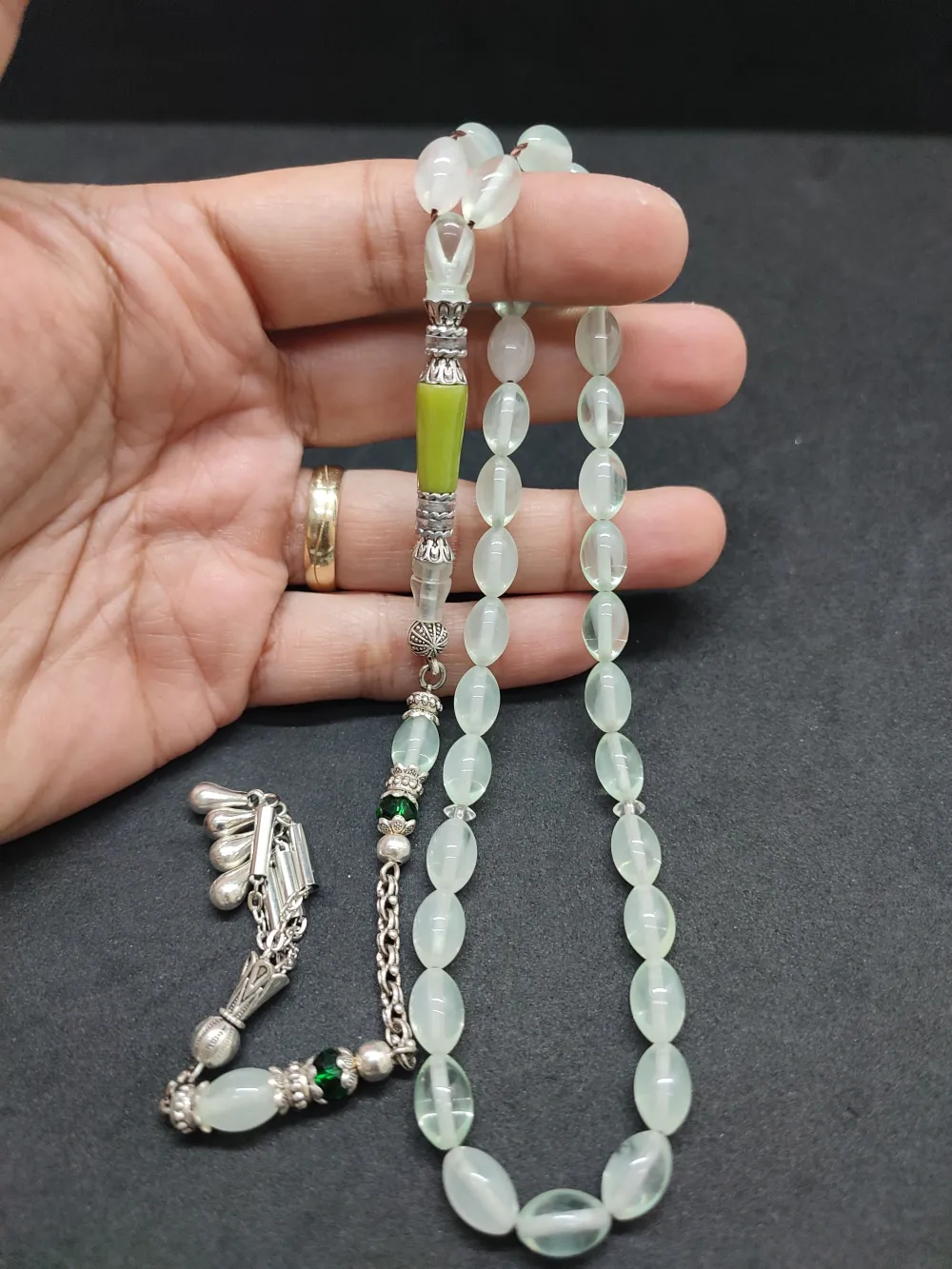 Şevket Alkan Usta Eseri̇ Gümüş Nakkaş İşlemeli̇ Ateş-İ Kehri̇bar küçük resim 4