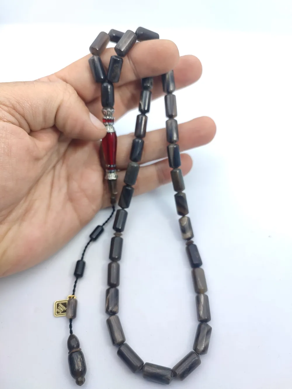 İskeçeli̇ Cemi̇l Usta Eseri̇ 925 Ayar Gümüş Nakkaş İmame Koç Boynuzu küçük resim 4