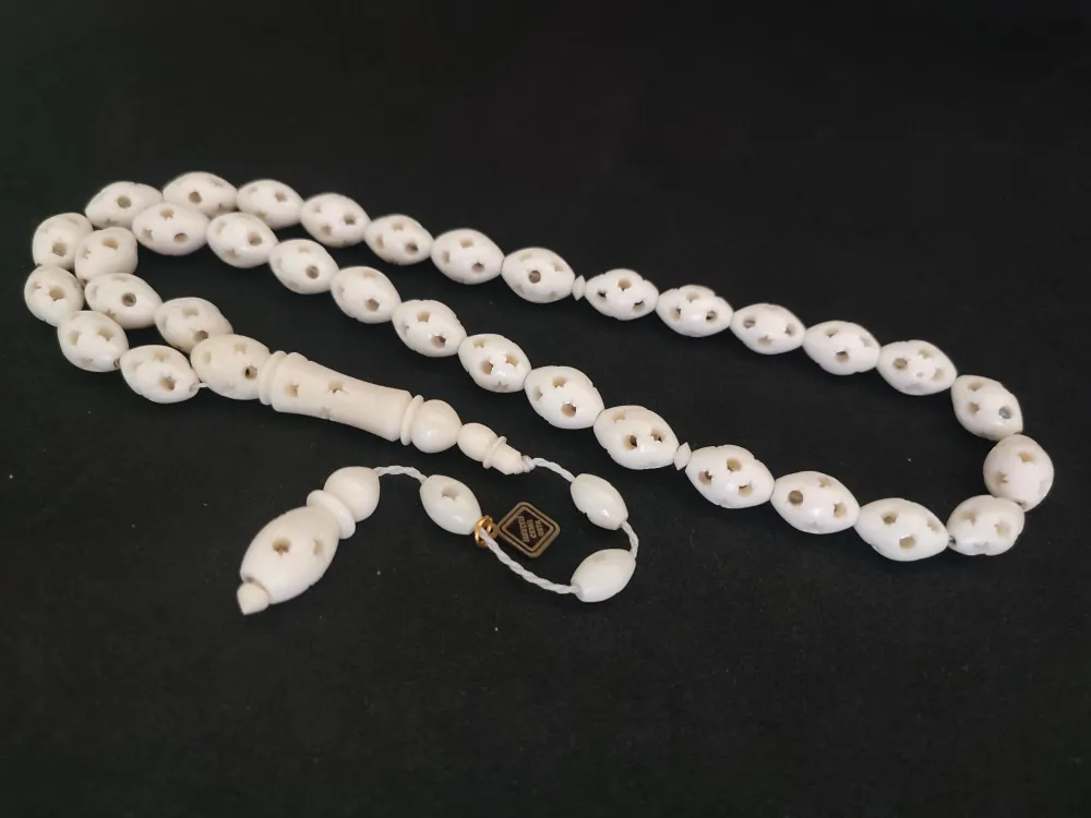 İskeçeli̇ Cemi̇l Usta Eseri̇ İri̇ Boy Ful Kalem Oyma Deve Kemi̇ği̇ küçük resim 3