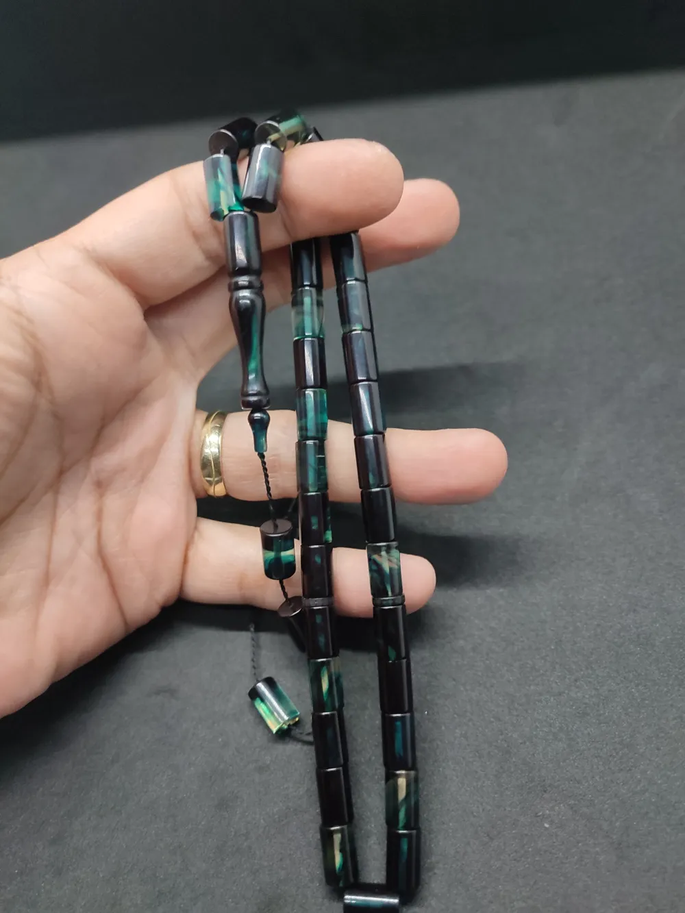 Uğur Şener Usta Eseri̇ 0.6 Şeffaf Deli̇m Çi̇ft Kat Ci̇lalı Ok Gi̇bi̇ Sıkma Kehri̇bar küçük resim 4