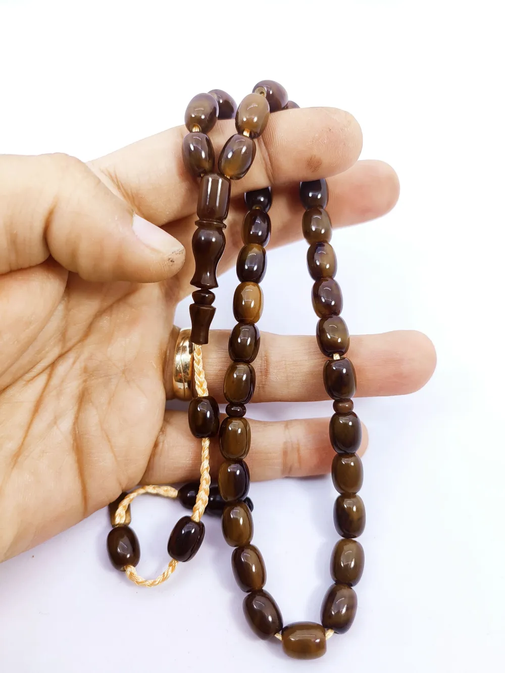 İsa Balkaya Eseri̇ Koni̇k Deli̇m(Eski̇ Usul) 12 Kat İpe Di̇zi̇li̇ Eski̇ Sıkma Kehri̇bar küçük resim 4