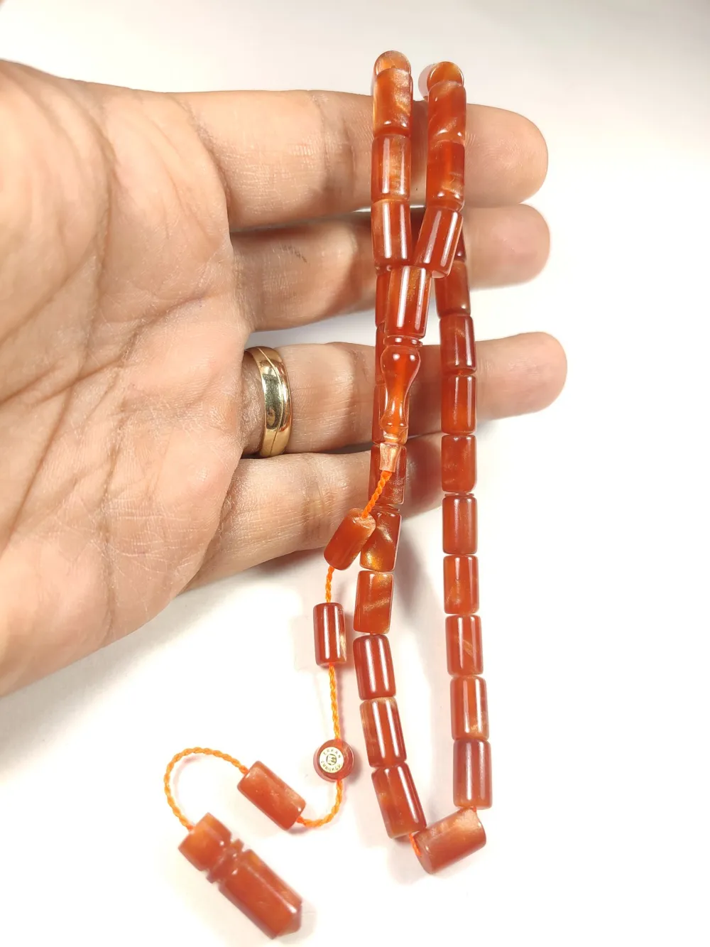 Erkan Çubukçu Usta İşi̇ İmzalı Multi̇ Color  Sıkma Kehri̇bar küçük resim 3