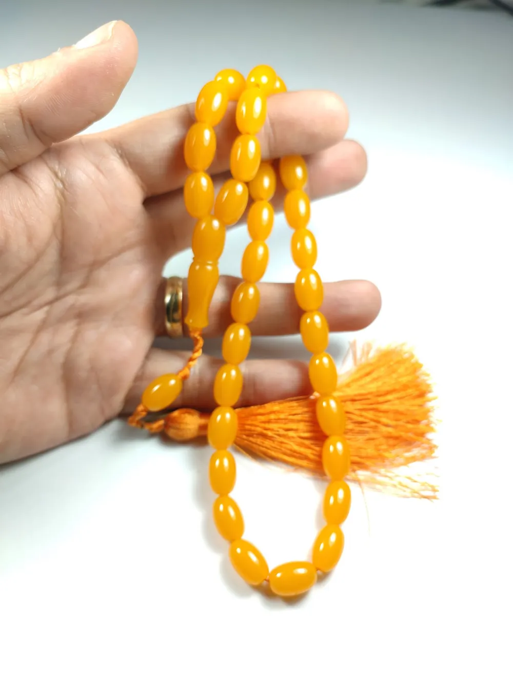 Ebu Zeyn Usta İşi̇ İmzalı Mühürlü Sıkma Kehri̇bar küçük resim 5