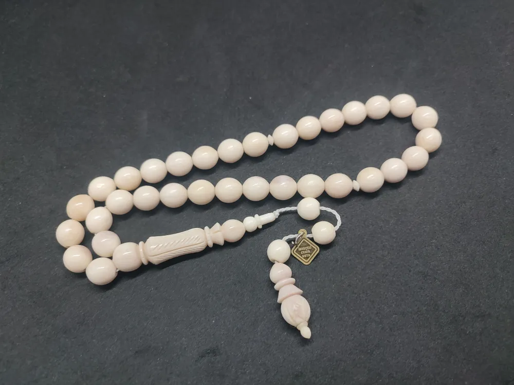 İskeçeli̇ Cemi̇l Usta Eseri̇ Mevlevi̇ Model Kalem Oyma Naturel Bali̇na Kemi̇ği̇ küçük resim 3