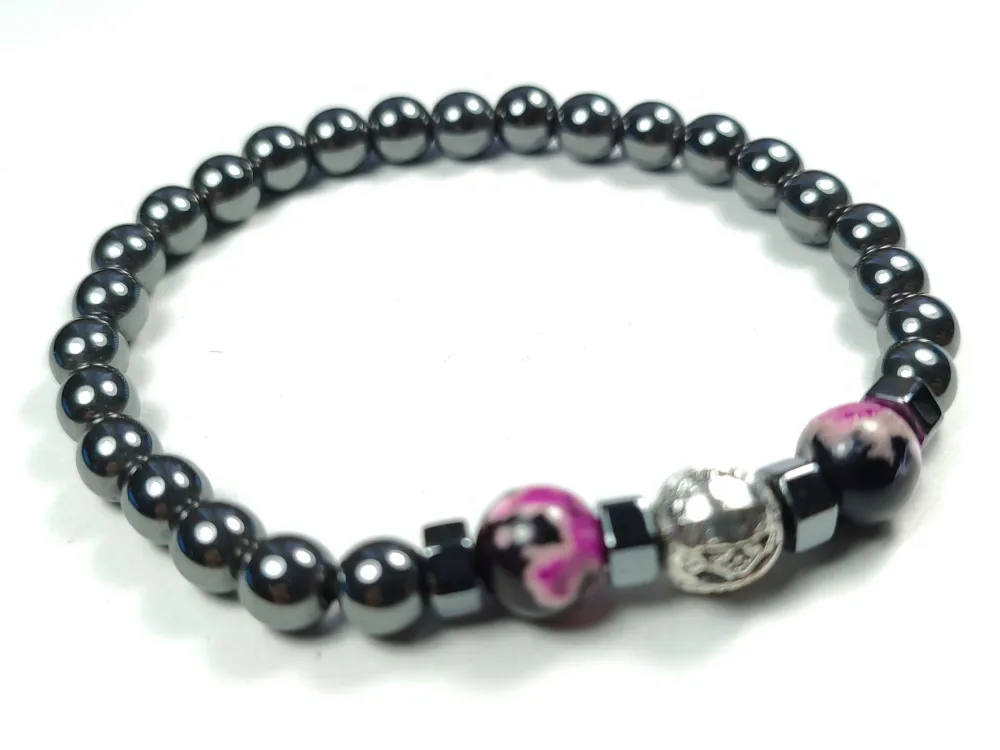 Hemati̇t Ve Doğal Taş Kombi̇nli̇ Bi̇lekli̇k küçük resim 3