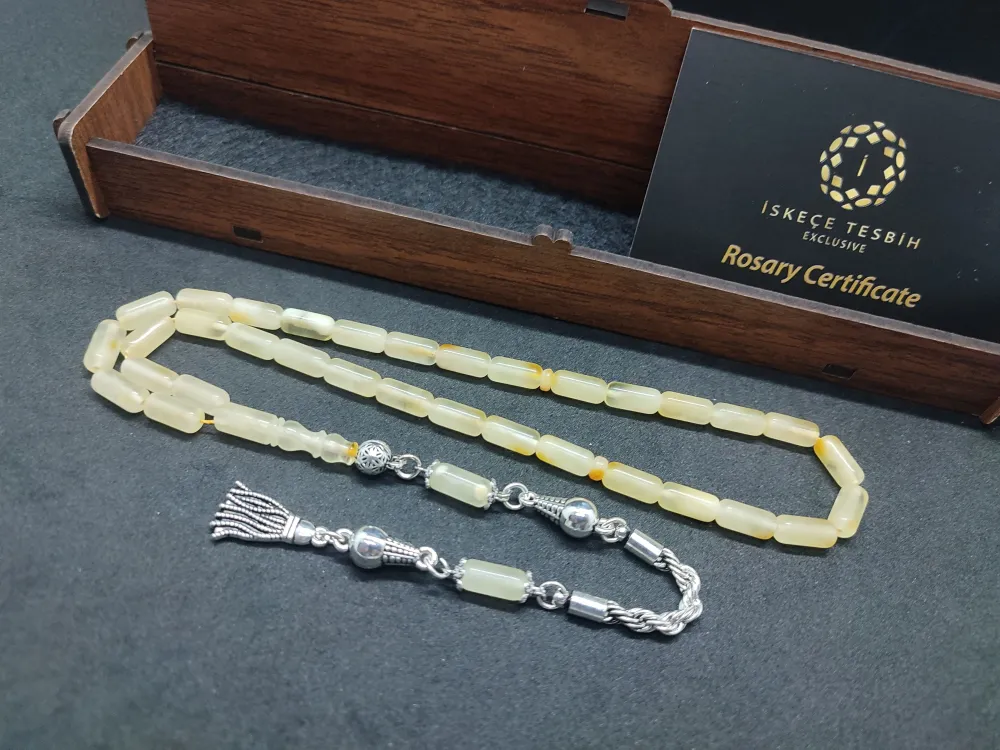 Ahşap Kutulu  Gümüş Püsküllü 10.28 Gr. Rus Kali̇ngrad Kaya Damla küçük resim 2