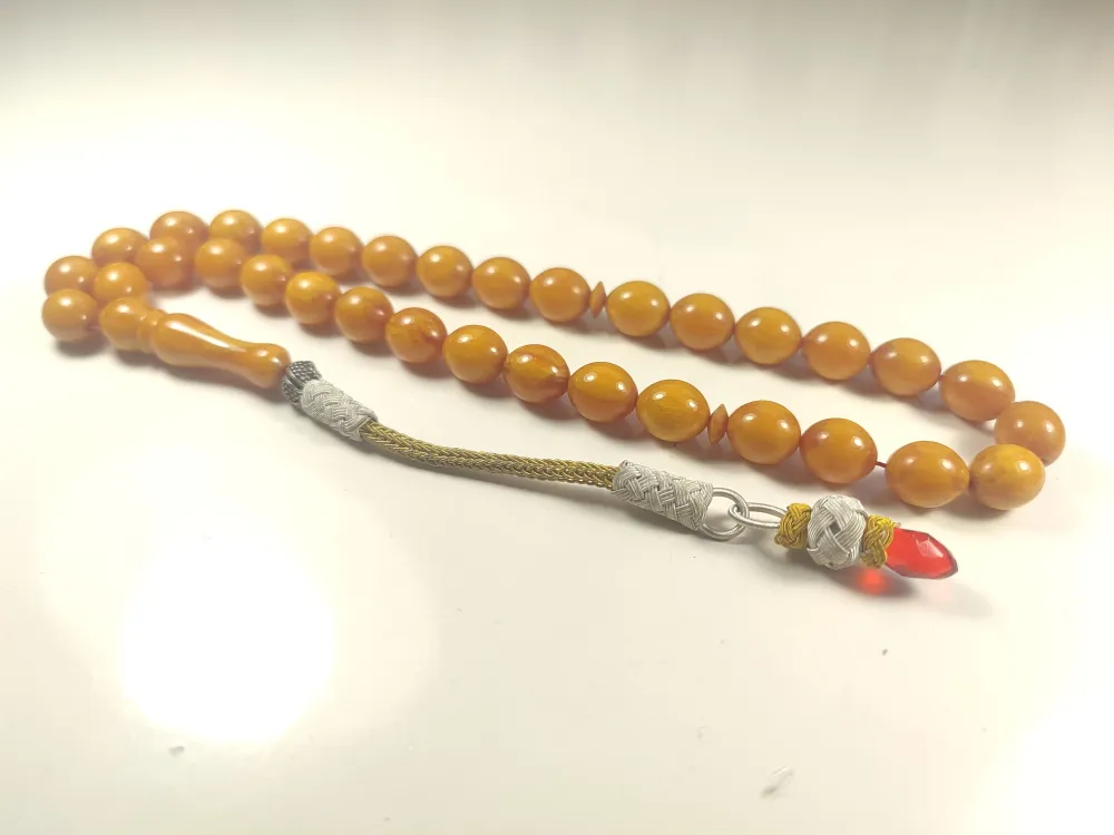 Darabacı Abdullah Usta Eseri̇ Trabzon Kazazi̇ye Püskül 3 Kat Ci̇lalı Sıkma Kehri̇bar küçük resim 2