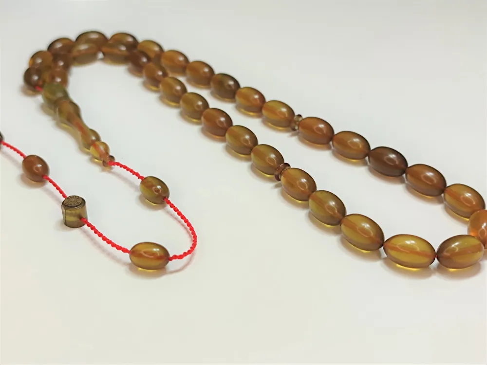 Mesut Elma Usta İşi̇ İmzalı Mühürlü  Sıkma Kehri̇bar küçük resim 3