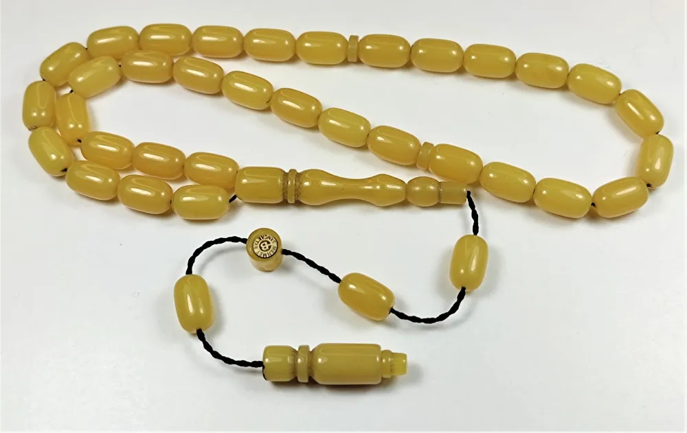 Mehmet Sancaktar Usta İşi̇ İmzalı Mühürlü Sıkma Kehri̇bar