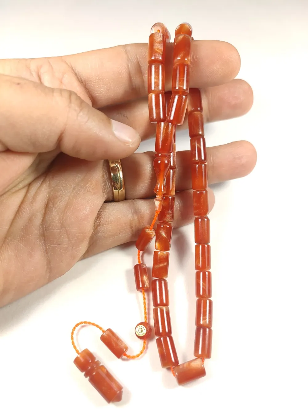 Erkan Çubukçu Usta İşi̇ İmzalı Multi̇ Color  Sıkma Kehri̇bar küçük resim 5