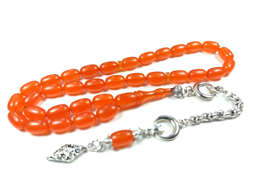 Alman Gümüş Püskül Kombi̇nli̇ Sıkma Kehri̇bar küçük resim 3