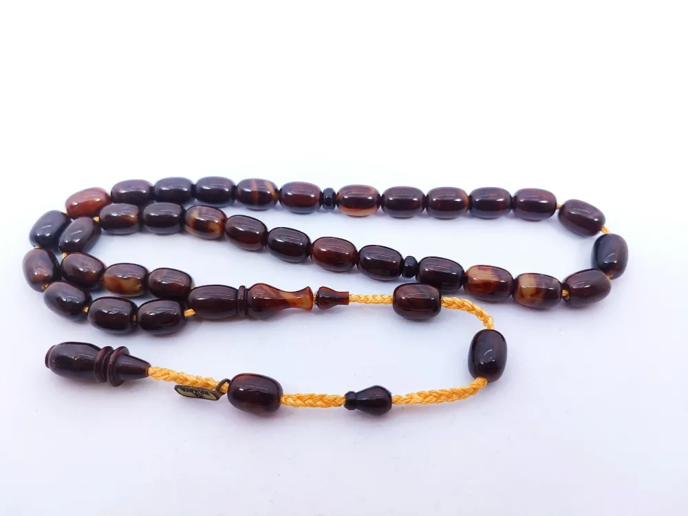 İsa Balkaya Eseri̇ Koni̇k Deli̇m(Eski̇ Usul) 12 Kat İpe Di̇zi̇li̇ Eski̇ Sıkma Kehri̇bar küçük resim 3