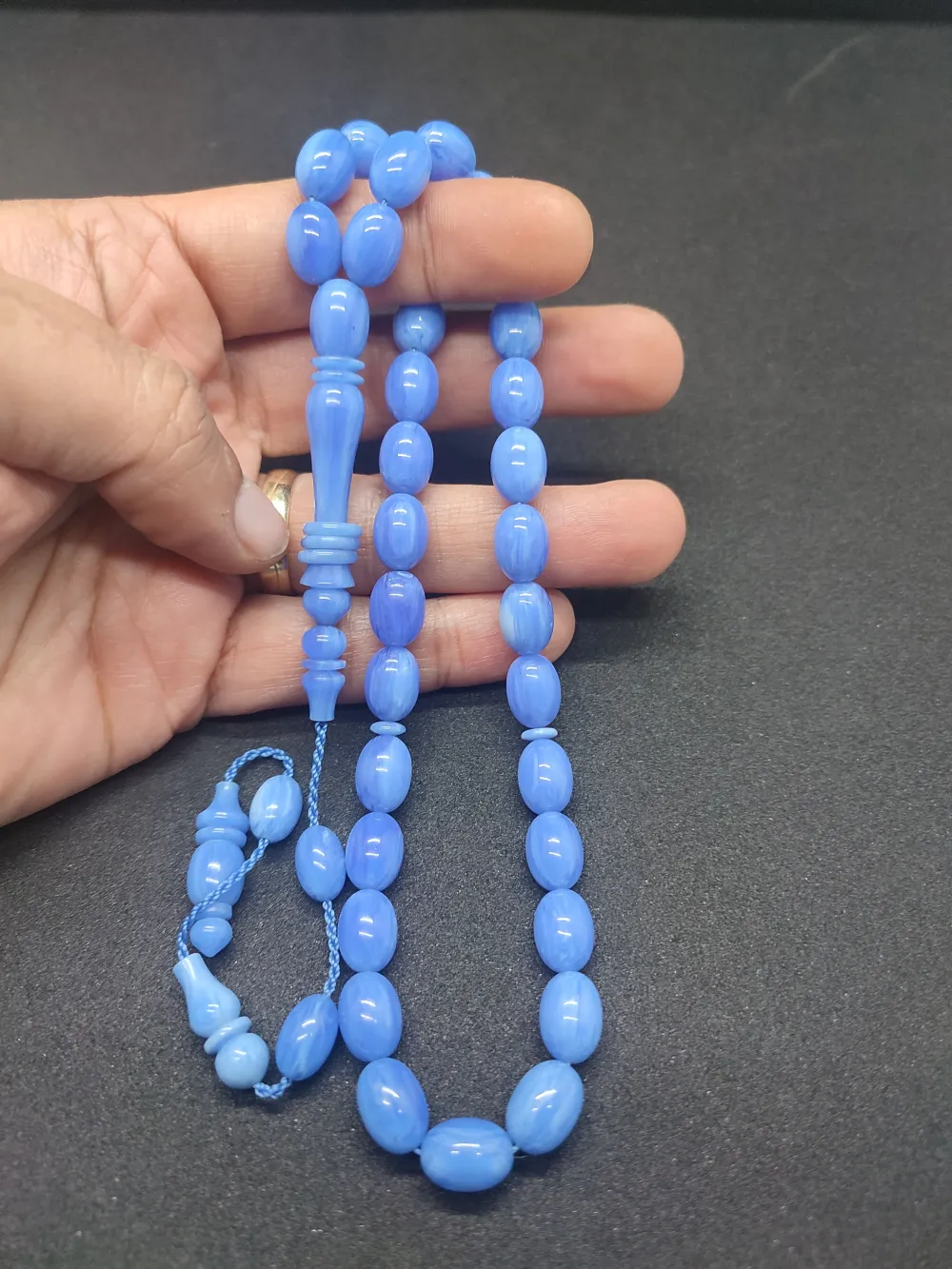 Ahmet Eryılmaz Usta Eseri̇ 0.6 Deli̇m   İmame Halkalı Çi̇ft Ci̇lalı Sıkma Kehri̇bar küçük resim 4