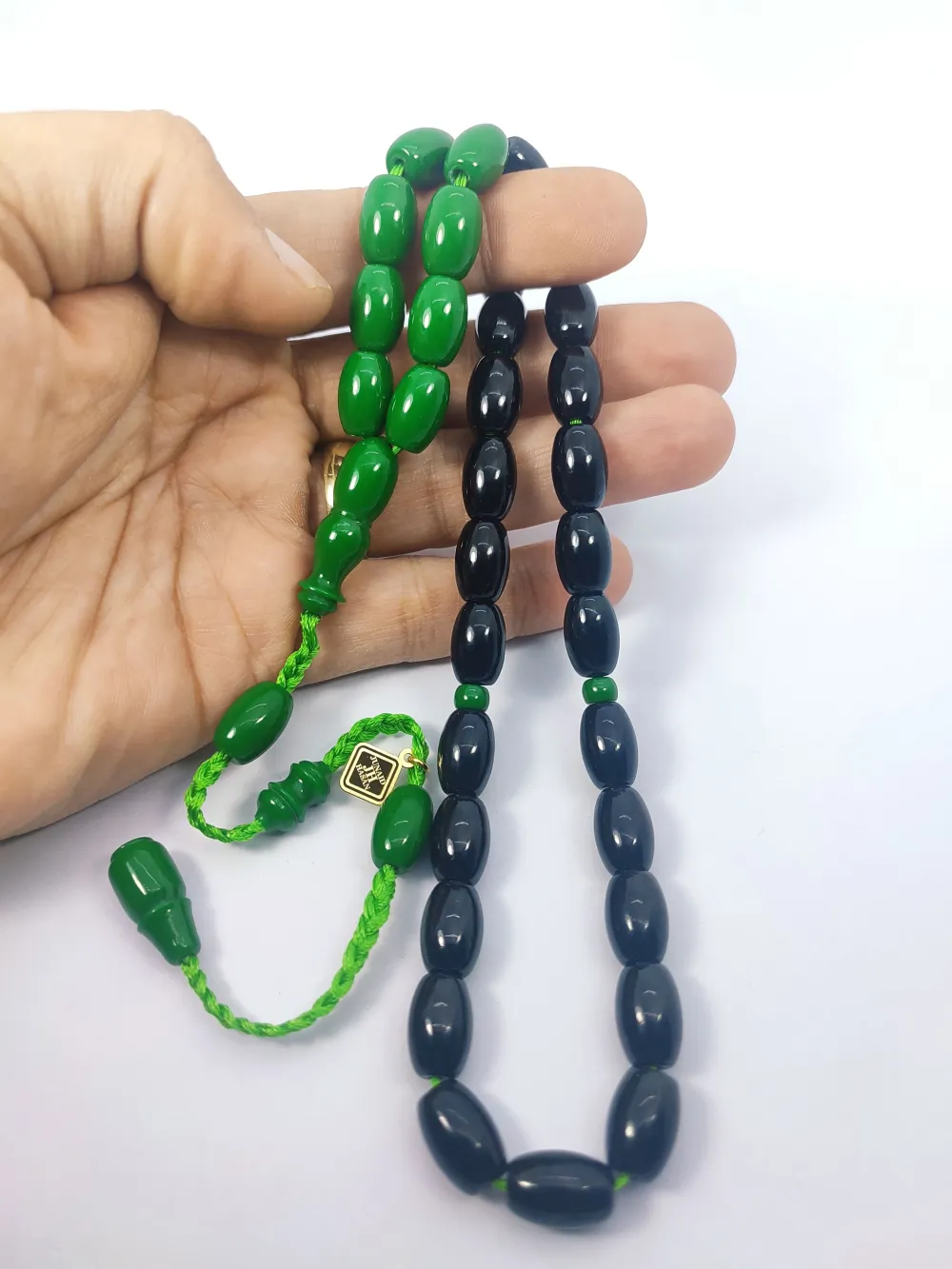 Junai̇d Hasan Usta Eseri̇ 12 Kat İpe Di̇zi̇lmi̇ş Anti̇k Model Sıkma Kehri̇bar küçük resim 5