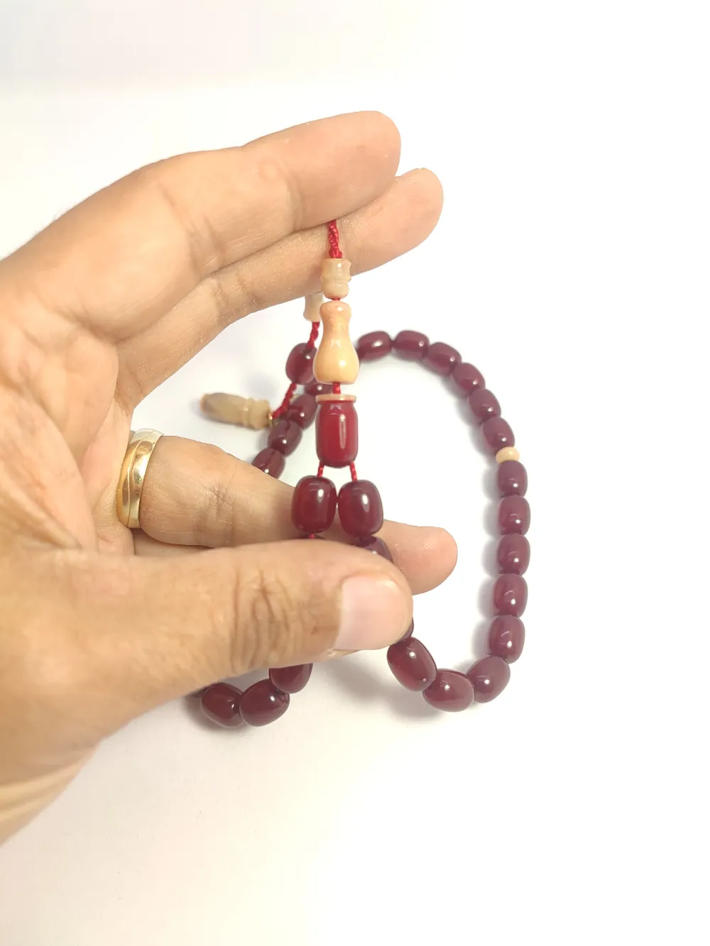 İsa Balkaya Usta Eseri̇ Çi̇ft Parça İmame Havşalı  Eski̇ Usul Sıkma Kehri̇bar küçük resim 4