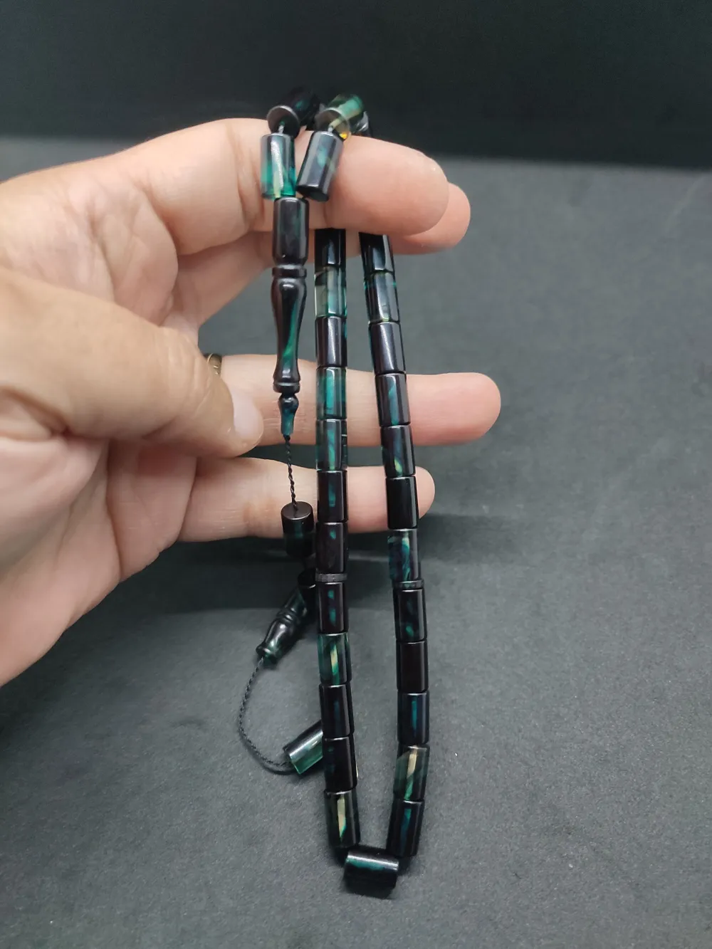 Uğur Şener Usta Eseri̇ 0.6 Şeffaf Deli̇m Çi̇ft Kat Ci̇lalı Ok Gi̇bi̇ Sıkma Kehri̇bar küçük resim 2