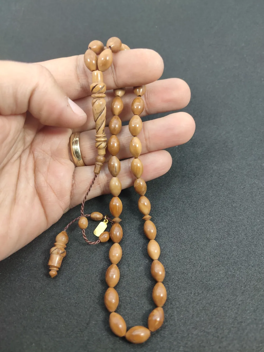 Mustafa Uysal Usta Eseri̇ İmame Hi̇tame Kalem Oyma  Naturel Kuka küçük resim 4