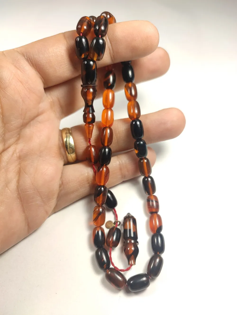 Erkan Çubukçu Usta İşi̇ İmzalı Mühürlü Sıkma Kehri̇bar küçük resim 5