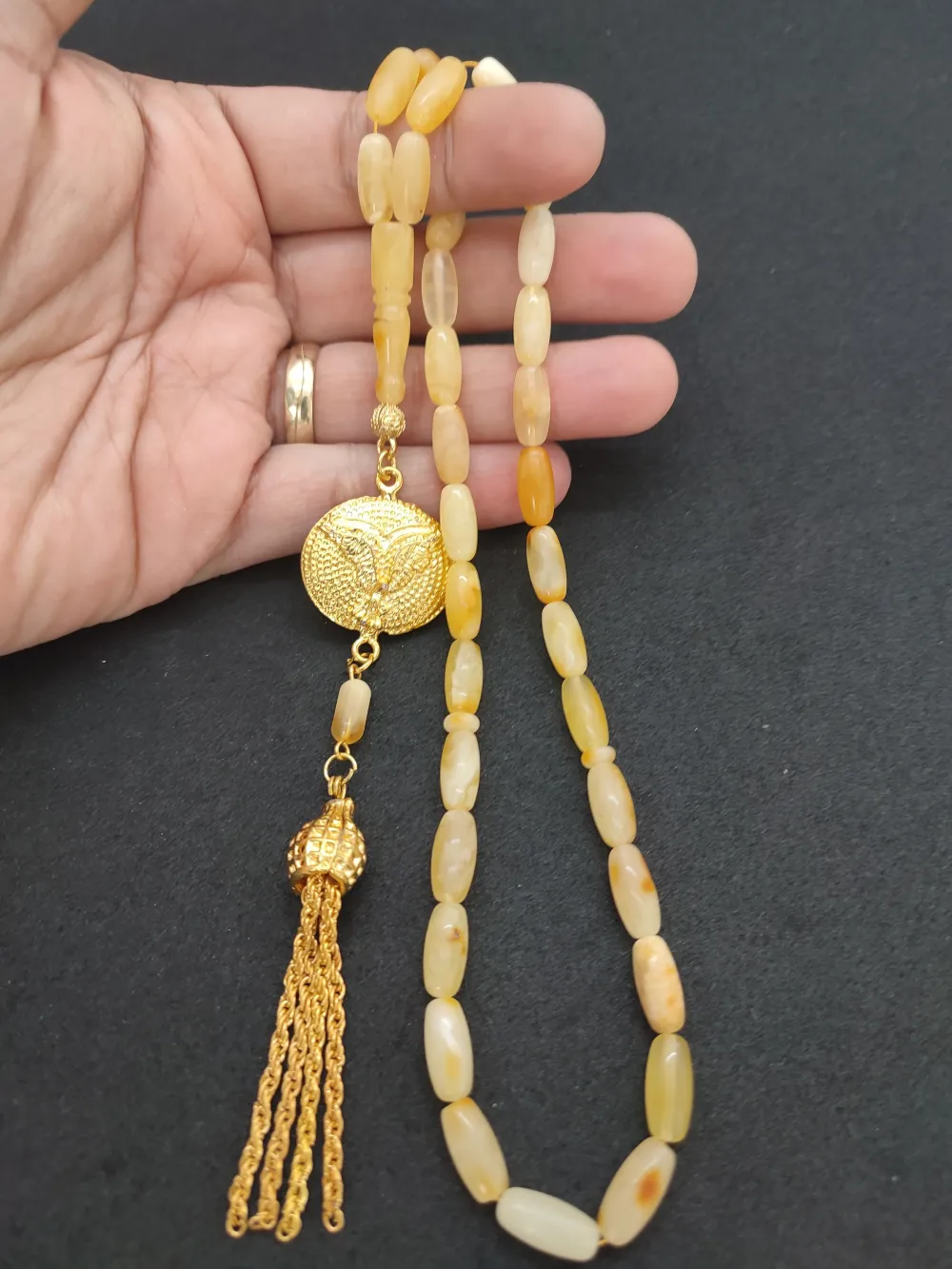 Kaçkar Usta Eseri̇ 115.43 Gr 475 Ayar Gümüş Püsküllü 13.56 Gr Mat Kaya Damla küçük resim 5