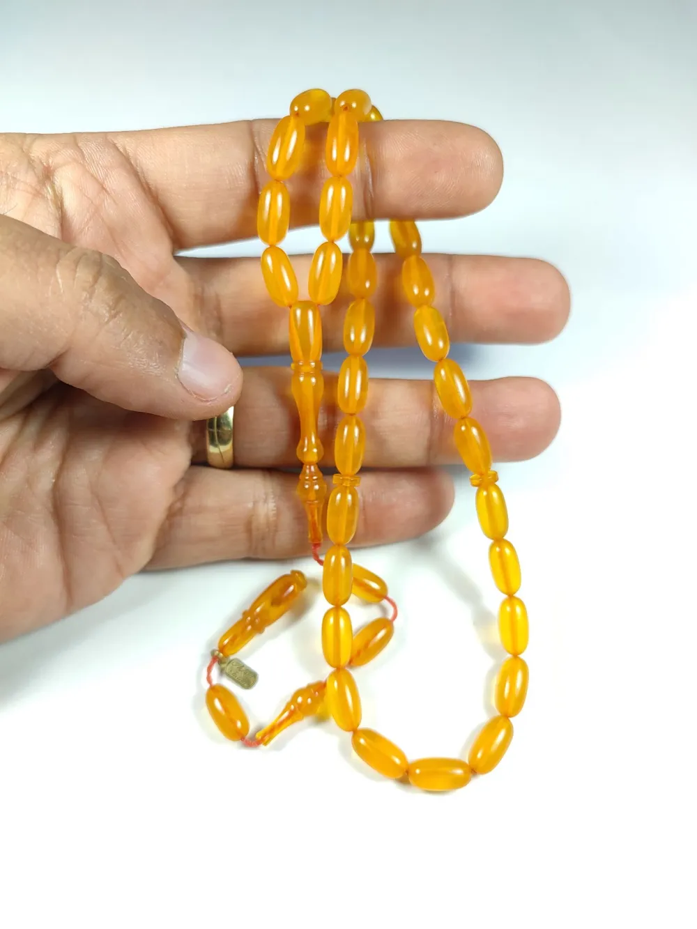 Ayhan Turan Usta İşi̇ İmzalı 0.6 Mi̇li̇m Şeffaf Deli̇m Sıkma Kehri̇bar küçük resim 4