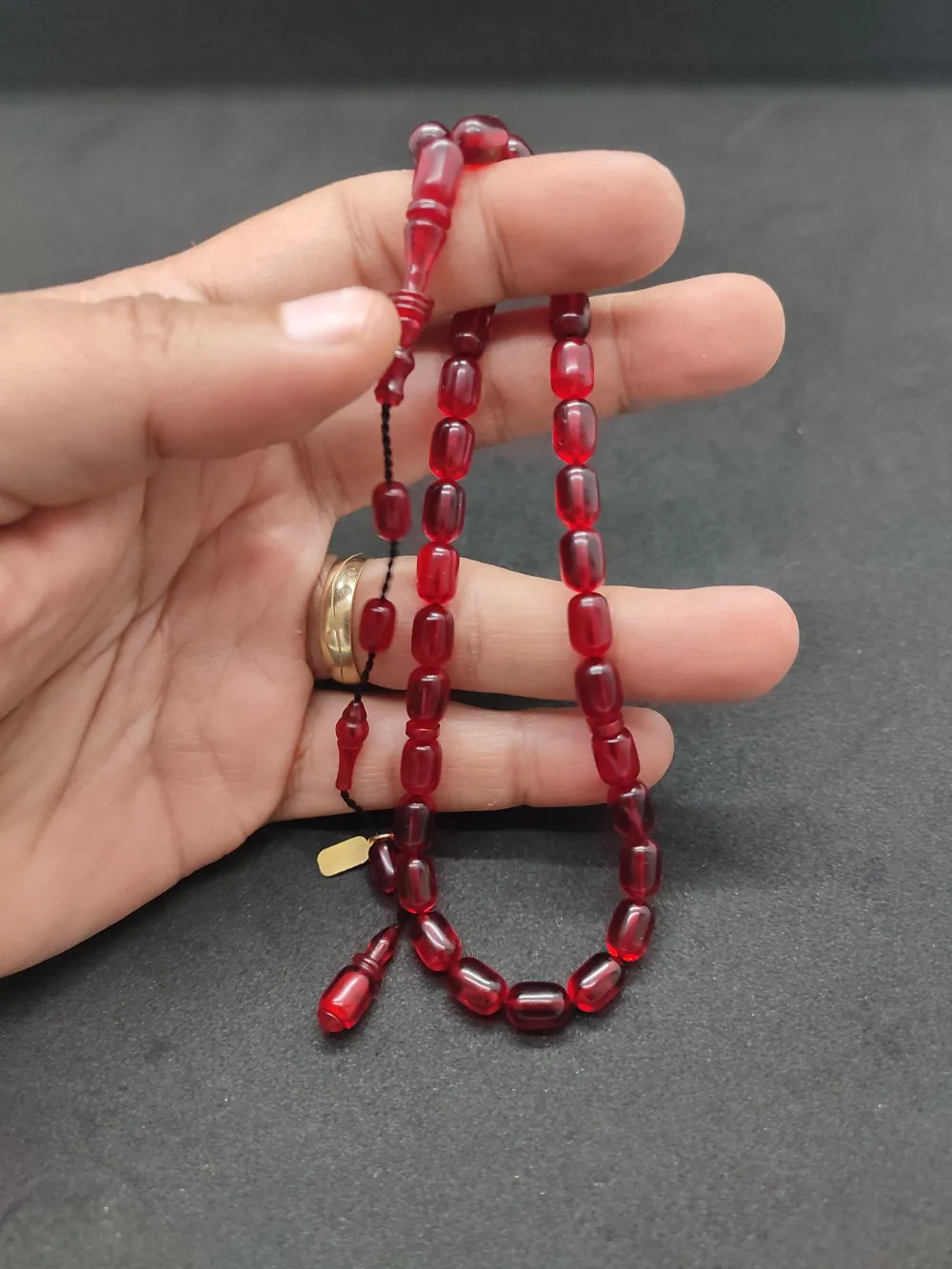 Furkan Gül Usta Eseri̇ El Boy İmame Halkalı Yemen Zar Kehri̇bar küçük resim 3