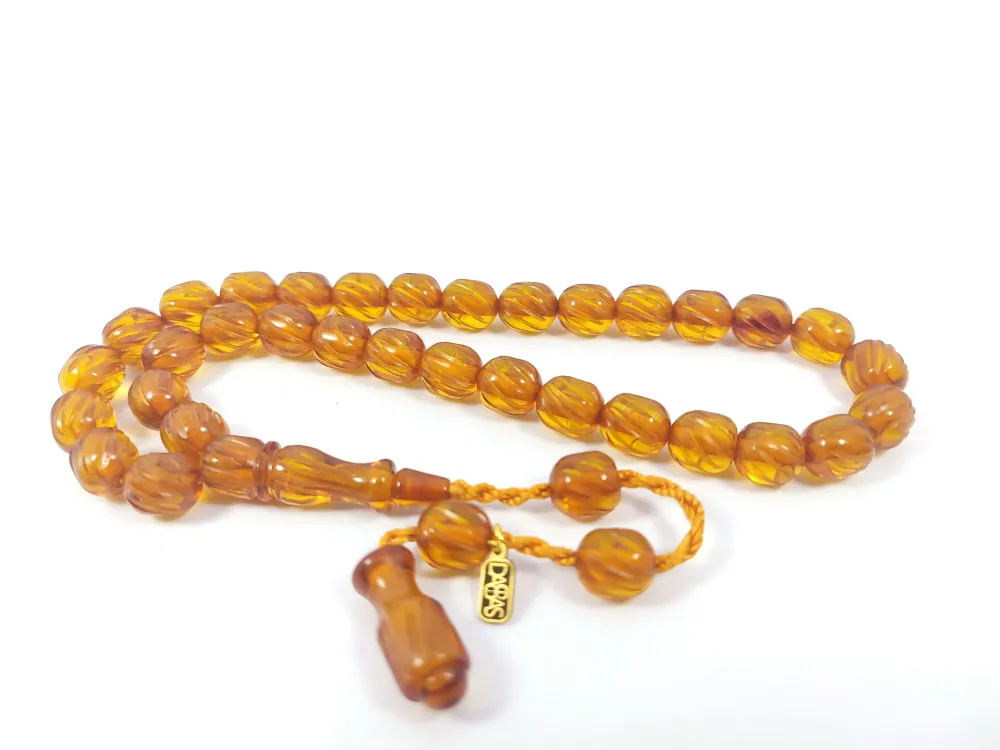 Muhammed Dabbas Usta İşi̇ İmzalı Kalem Oyma Sıkma Kehri̇bar küçük resim 2