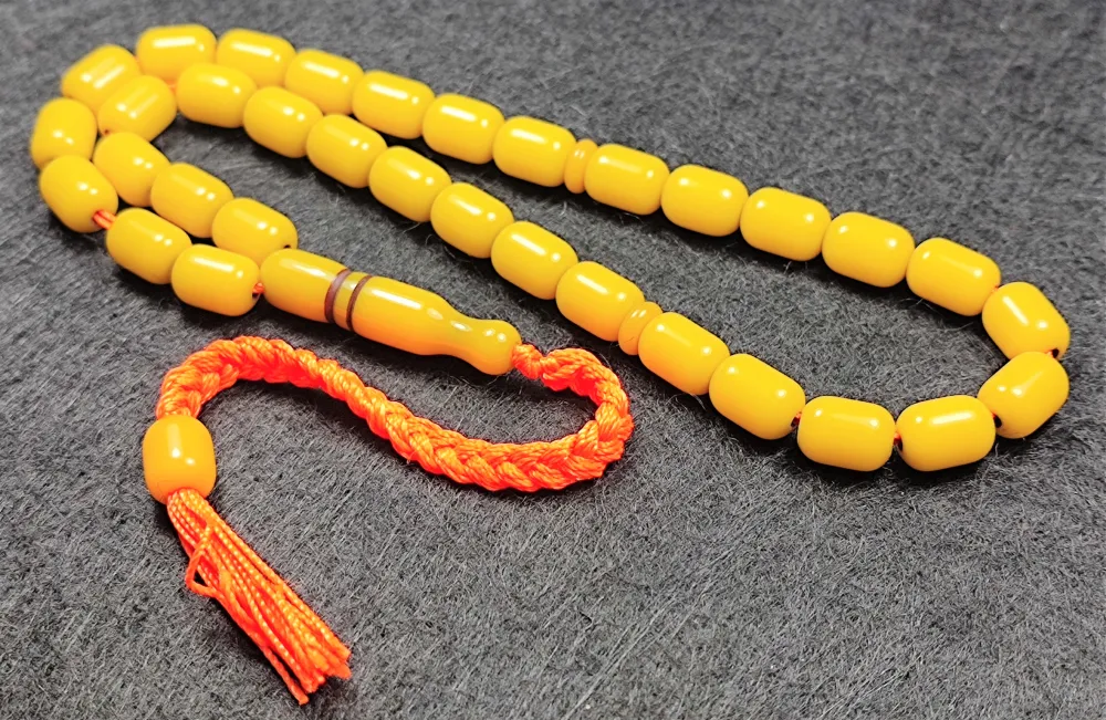 8 Kat Neon İpe Di̇zi̇lmi̇ş Usta İşçi̇li̇kli̇ Sıkma Kehri̇bar Çubuk küçük resim 3