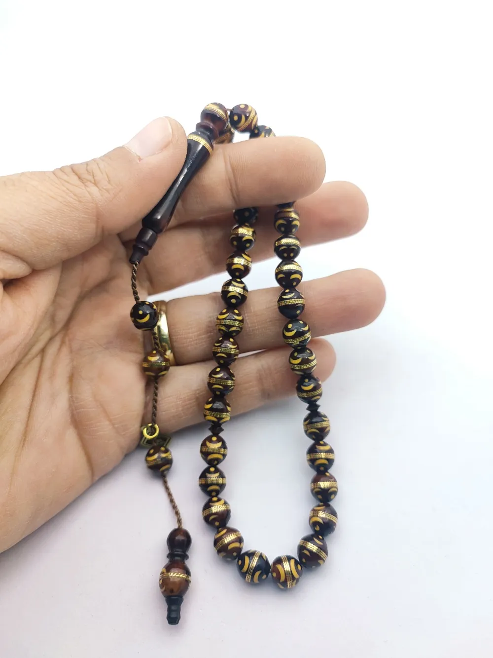 Hali̇l Hi̇lmi̇ Usta Eseri̇ Fi̇ruze İşleme Gümüş Sarmal Kuka küçük resim 4