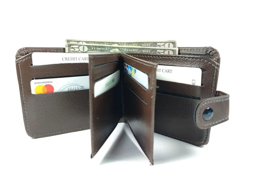 Hedi̇ye Kutulu Şık Deri̇ Cüzdan Kartlık Ve Kağıt Para Bölmeli̇ küçük resim 2