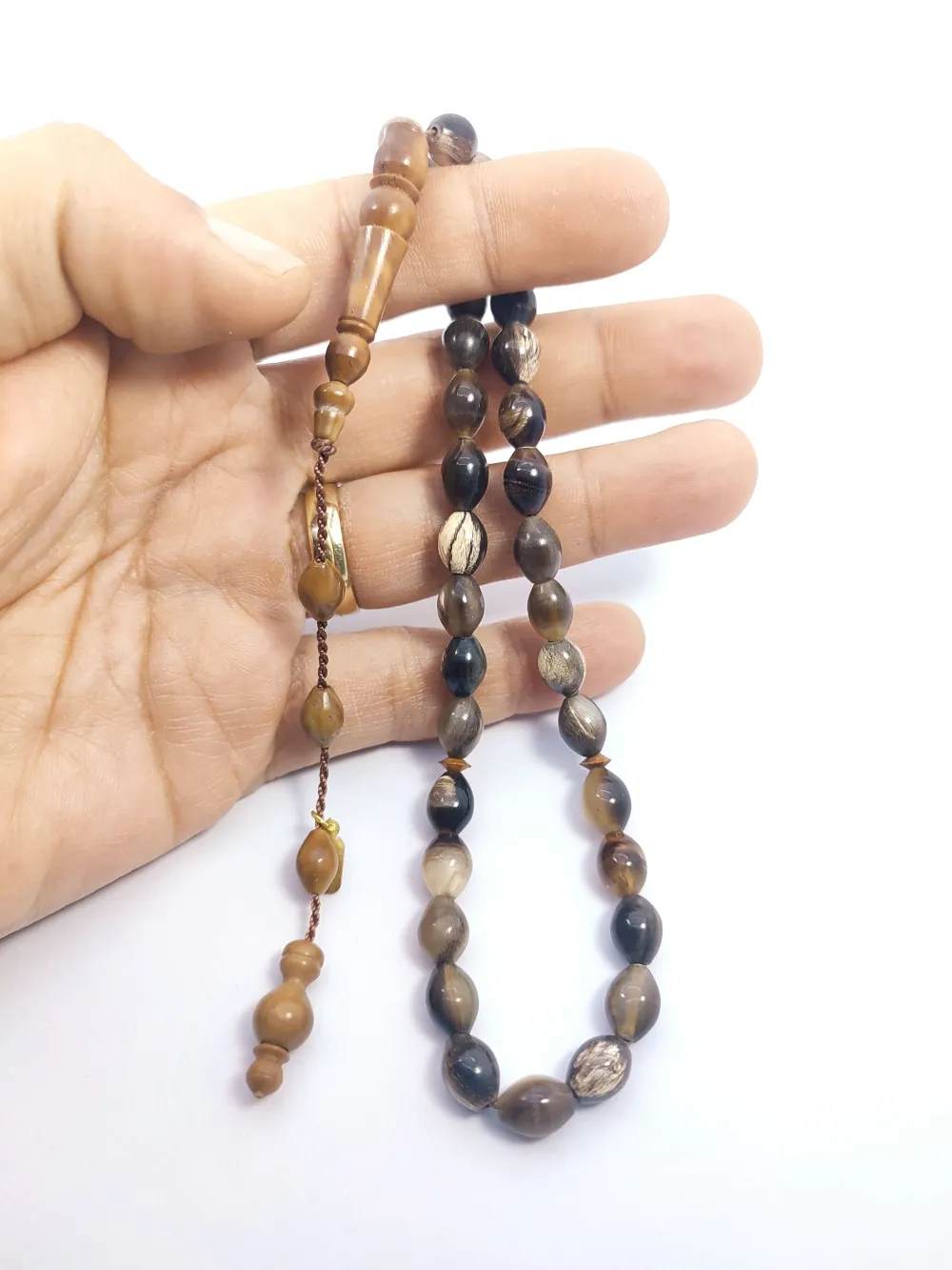 Furkan Gül Usta Eseri̇ İmzalı Nadi̇r Tür Bi̇zon Boynuzu İmame Kuka Kombi̇nli̇ küçük resim 5