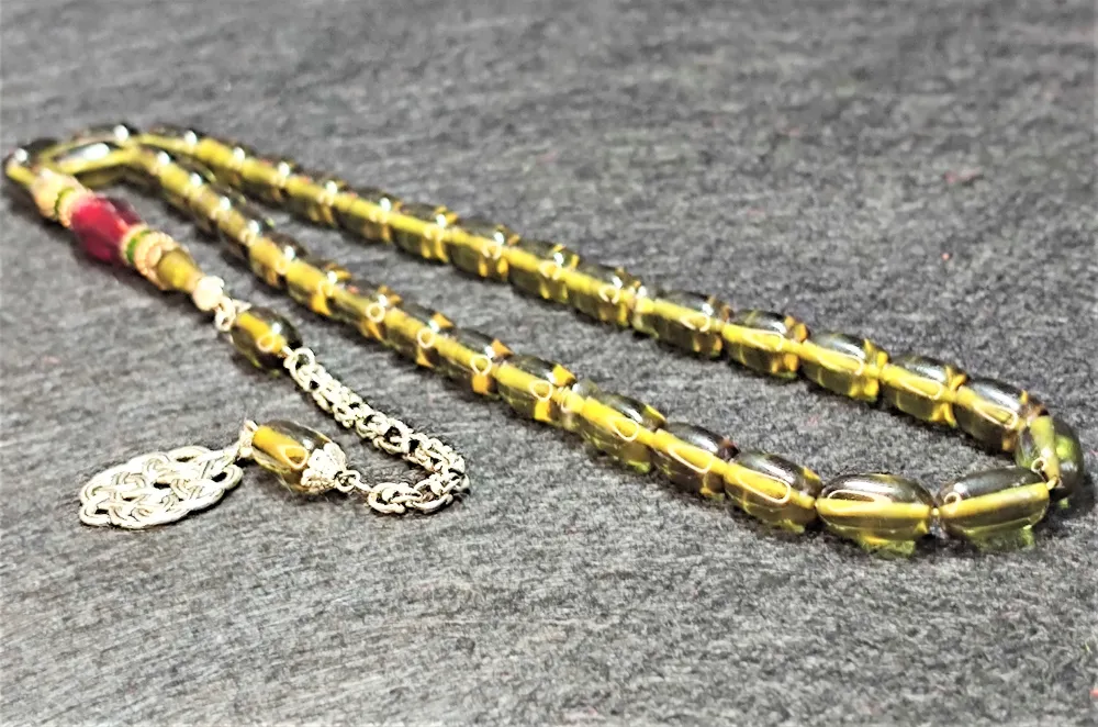 Nakkaş İşçi̇li̇kli̇ Özel Di̇zayn Sıkma Kehri̇bar küçük resim 3