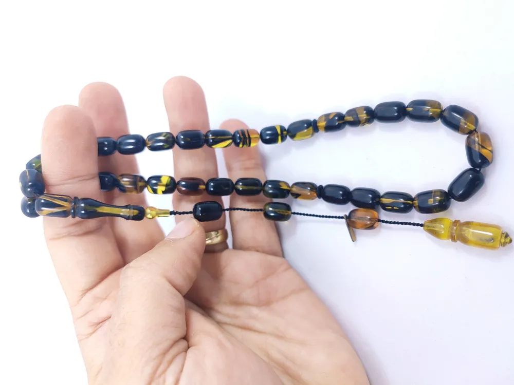 Uğur Şener Usta Eseri̇ 0.6 Şeffaf Deli̇m Çi̇ft Kat Ci̇lalı Sıkma Kehri̇bar küçük resim 5