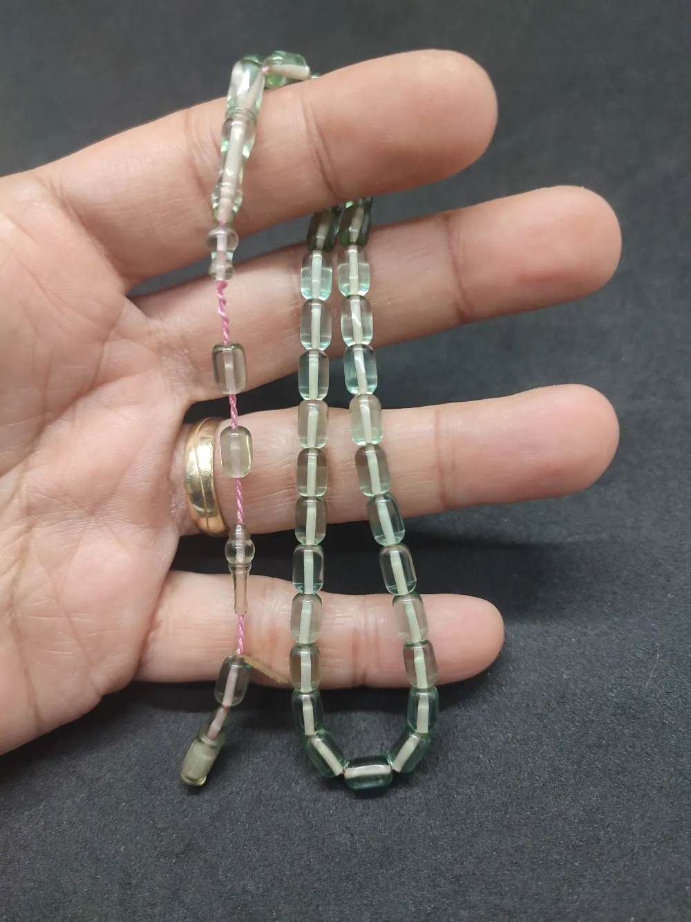 Serdal Akdeni̇z Usta Eseri̇ Çi̇ft Kat Ci̇lalı Şeffaf Deli̇m Bi̇lek Boy Zar Kehri̇bar