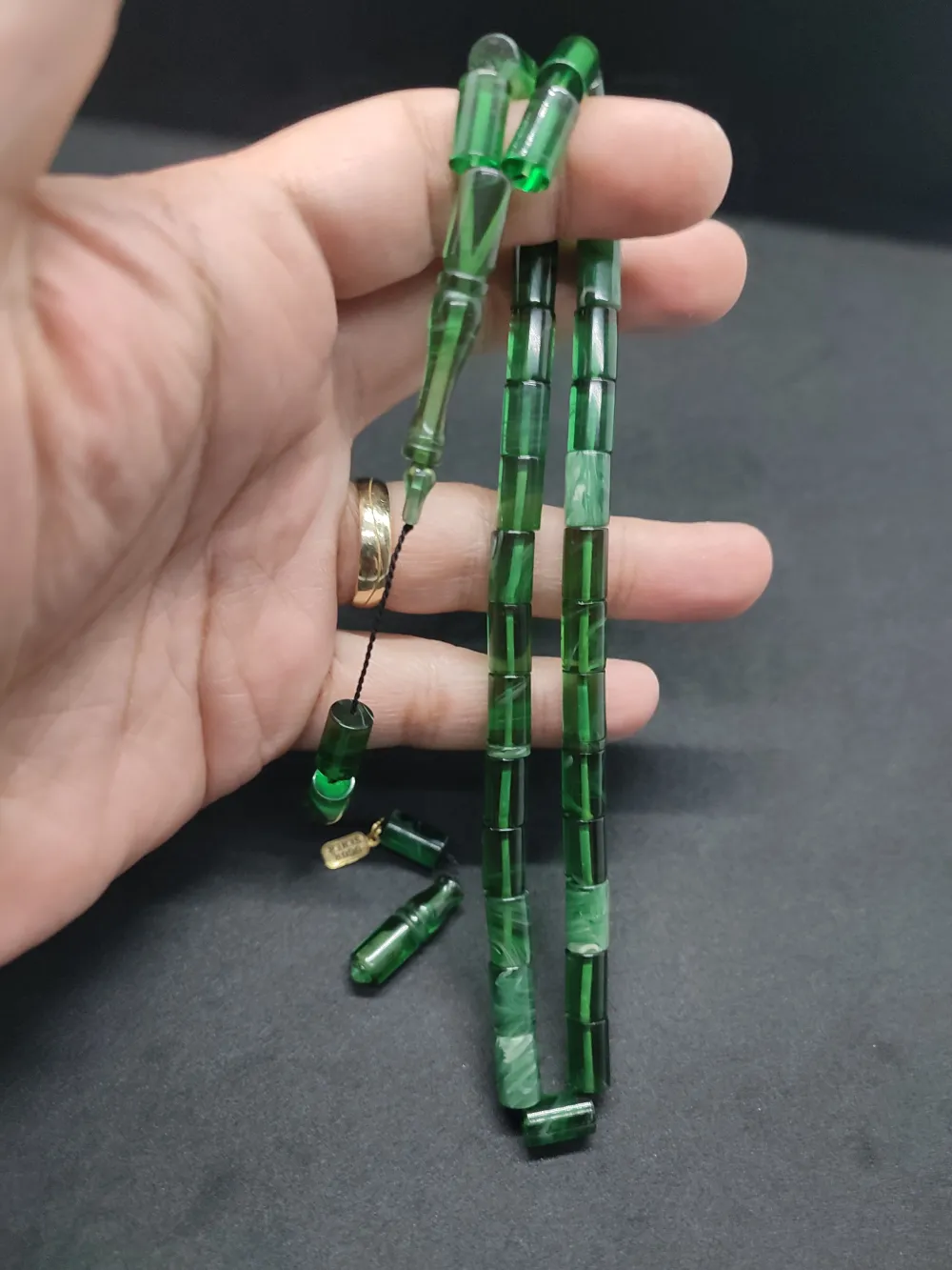 Uğur Şener Usta Eseri̇ 0.6 Şeffaf Deli̇m Çi̇ft Kat Ci̇lalı Ok Gi̇bi̇ Sıkma Kehri̇bar küçük resim 4