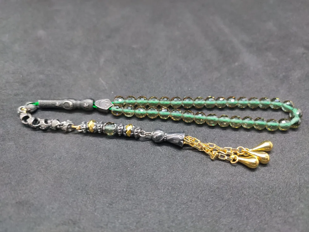 Telkari̇ Püskül Kombi̇nli̇ Işığa Göre 7 Renk Deği̇şti̇ren Bi̇lek Boy Doğal Zultani̇t küçük resim 3